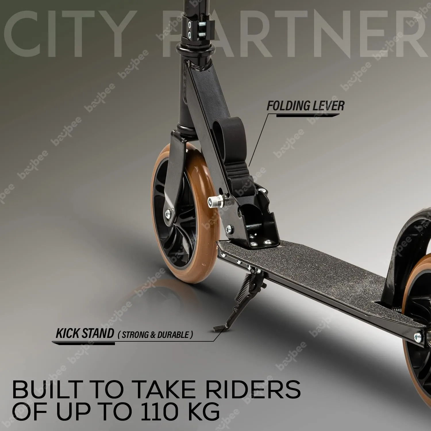 Baybee City Partner 2 Wheel Smart Kids Scooter for Kids & Adults