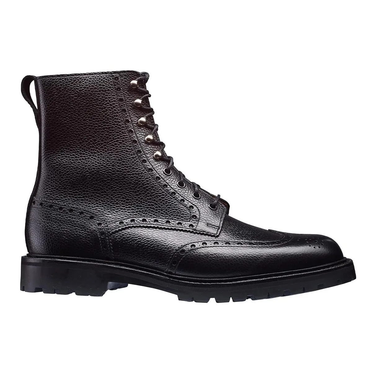 Islay Black Scotch Grain Derby Boots